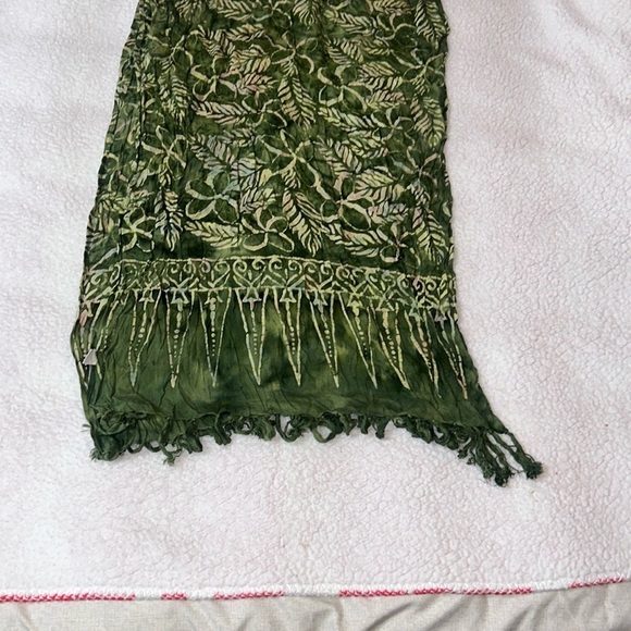 Azure Blue Fringe Swim Coverup Resort Wear - Picture 3 of 7